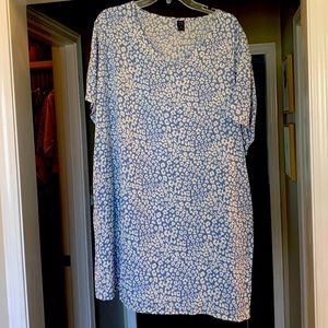 Emery Rose dress, XL blue leopard print